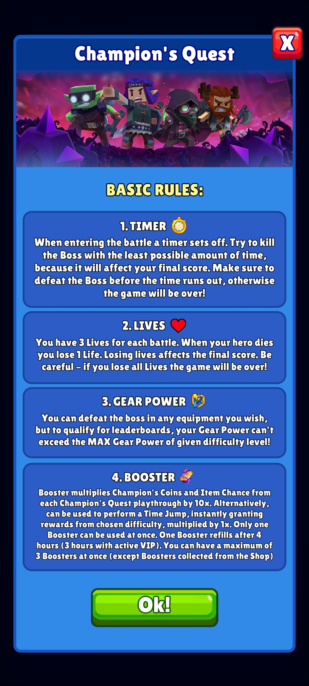 Game Mode Information